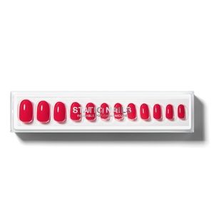 Static Nails Sexy Red Round Reusable Pop-On Manicures
